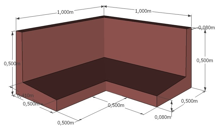 Hoek Keerwand 50 cm