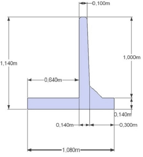 Silowand 100x400x64/14/30 cm
